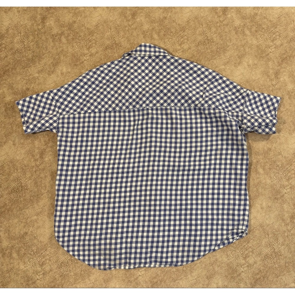 Madewell 1937 Womens Blue White Gingham Check Short Sleeve Button Shirt XS